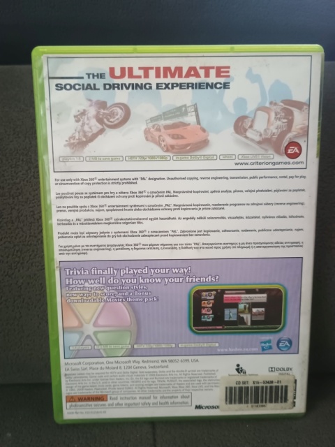 Burnout Paradise the Ultimate Box & Trivial Pursuit Xbox 360