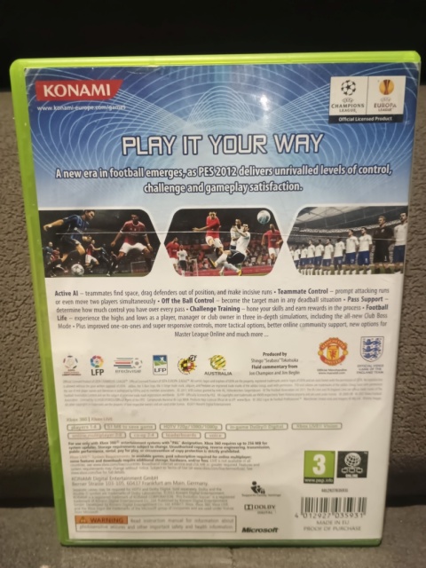 Pro Evolution Soccer PES 2012 Xbox 360